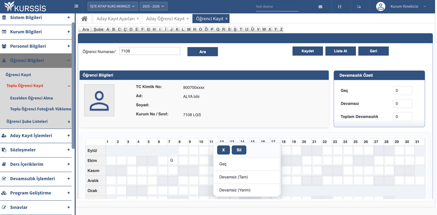 Abwesenheitsverfolgung