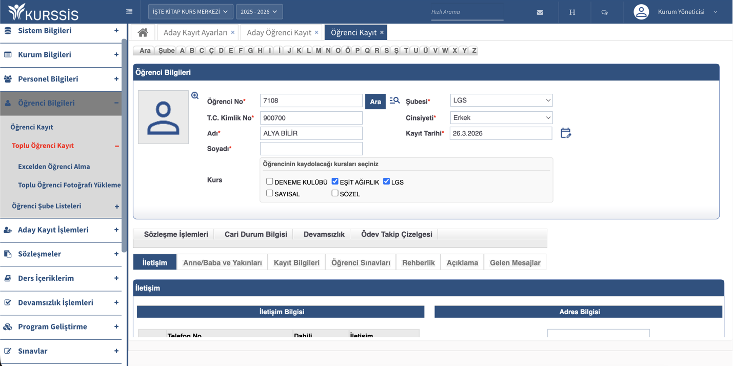 Studentenregistrierung