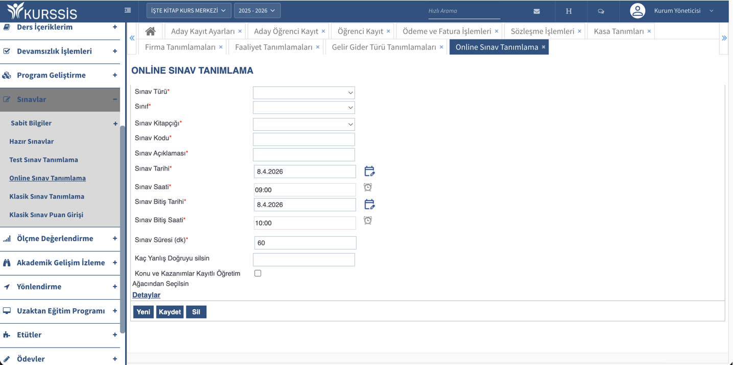 Prüfungsorte planen