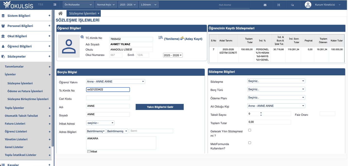 Aufnahmevereinbarungen